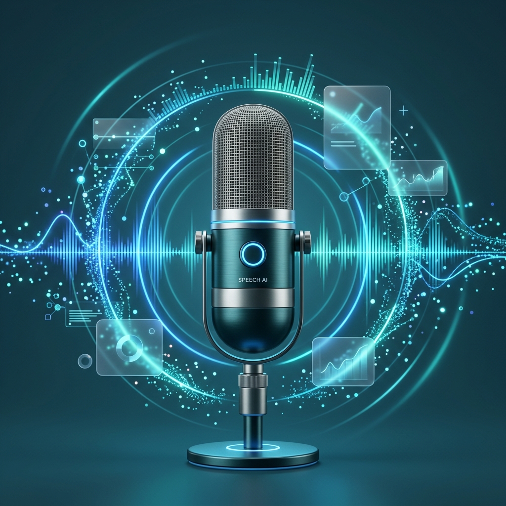 Trascrizione AI 3D Icon